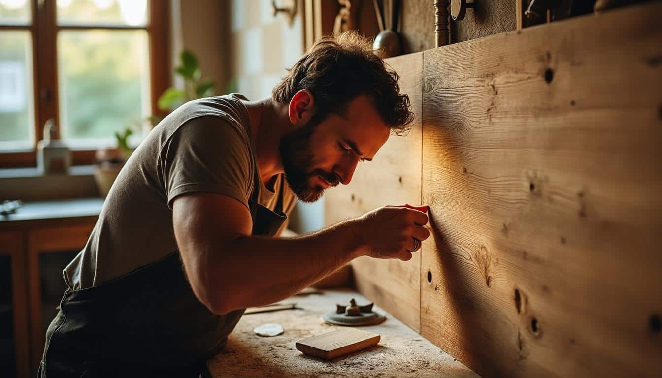 Guide complet pour poser du lambris mural en bois brut