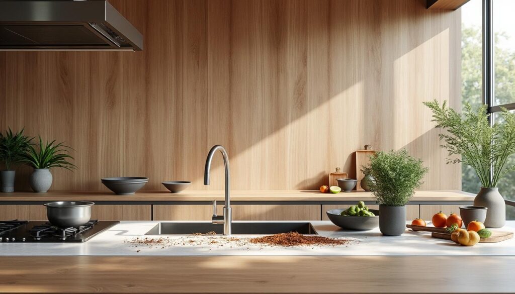 Idées pour installer du lambris mural dans une cuisine moderne