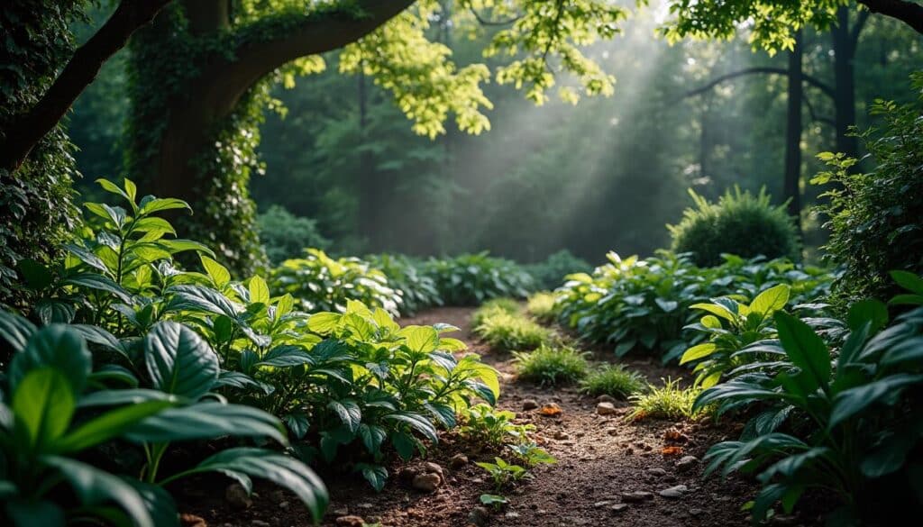 Le choix des plantes pour un parterre de jardin à l’ombre