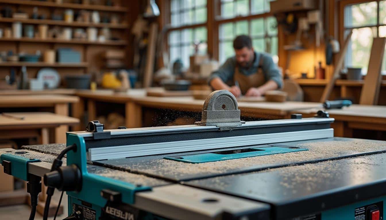 Illustration: Les caractéristiques techniques essentielles des tables avec scie circulaire Makita