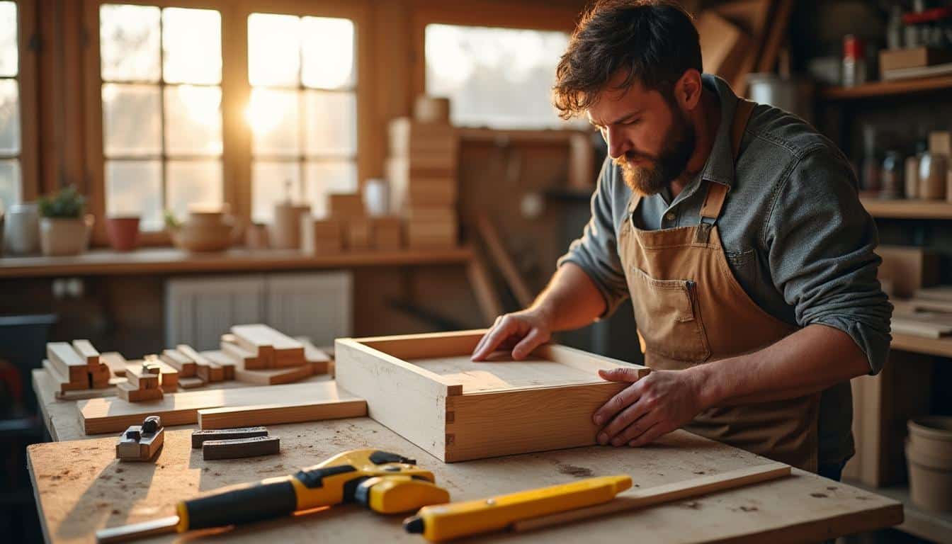 Illustration: Comprendre et utiliser efficacement une boîte de scie à onglet pour des coupes précises