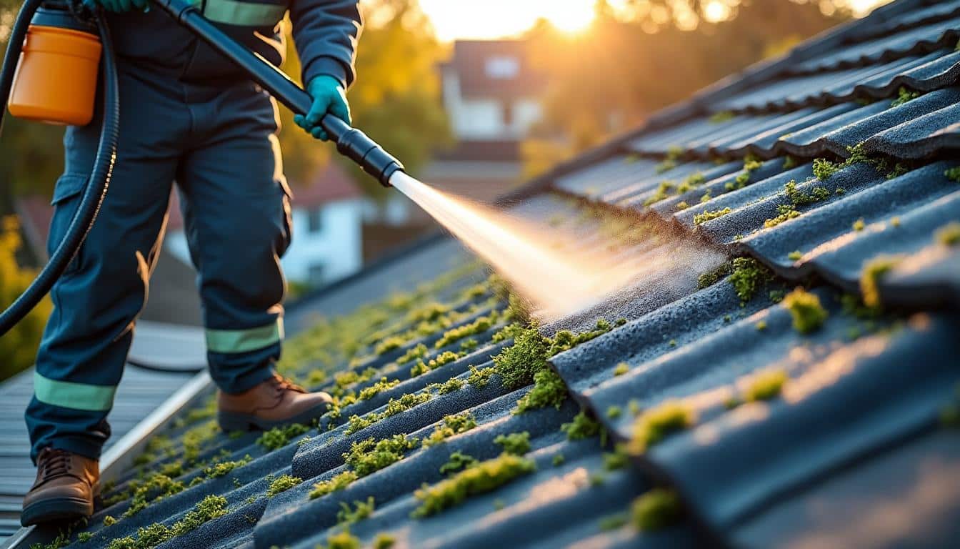 Illustration: Comprendre le rôle essentiel de la pompe pour le démoussage de toiture