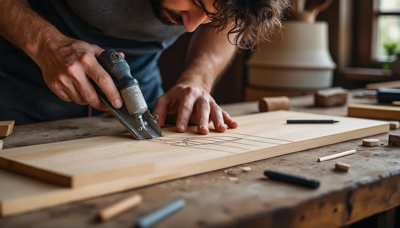 Illustration: Les outils et méthodes pour tracer un trait de scie parfaitement droit