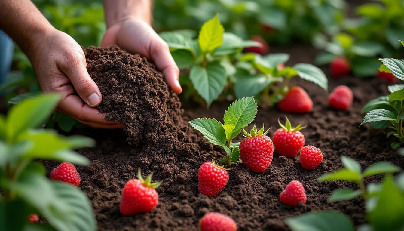 Illustration: Les choix d’engrais adaptés aux framboisiers : organiques et commerciaux
