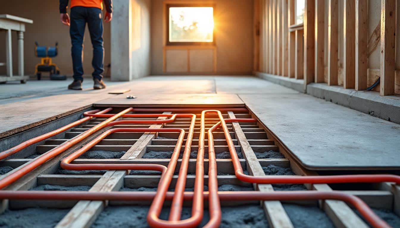 Illustration: Comment fonctionne un système de chauffage par plancher chauffant ?