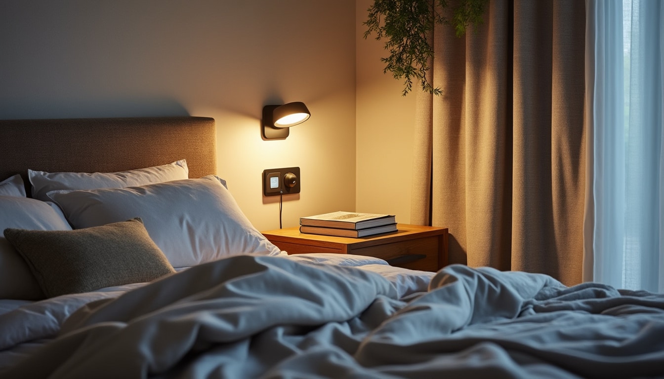 Illustration: Comprendre l’intérêt d’une applique murale intégrée au lit pour un éclairage confortable