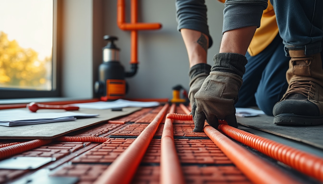 Illustration: Comprendre le fonctionnement d’un plancher chauffant alimenté par une pompe à chaleur