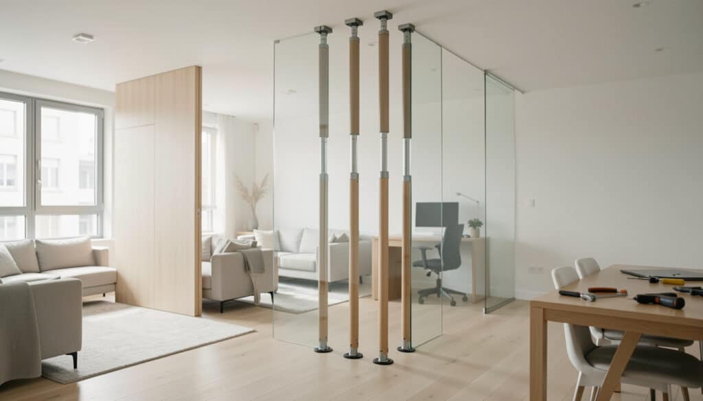 Cloison sans percer le sol ni le plafond : options
