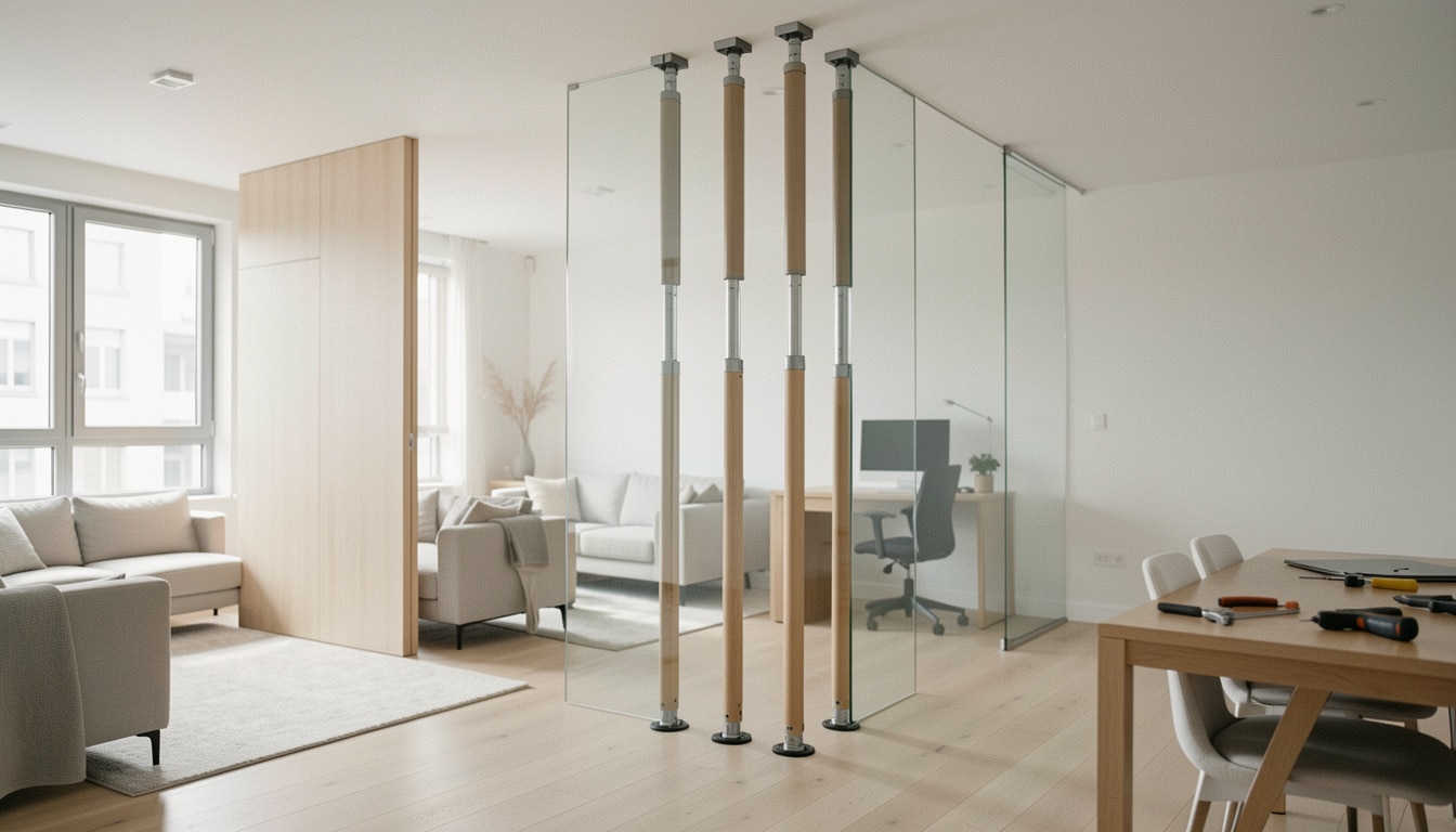 Cloison sans percer le sol ni le plafond : options