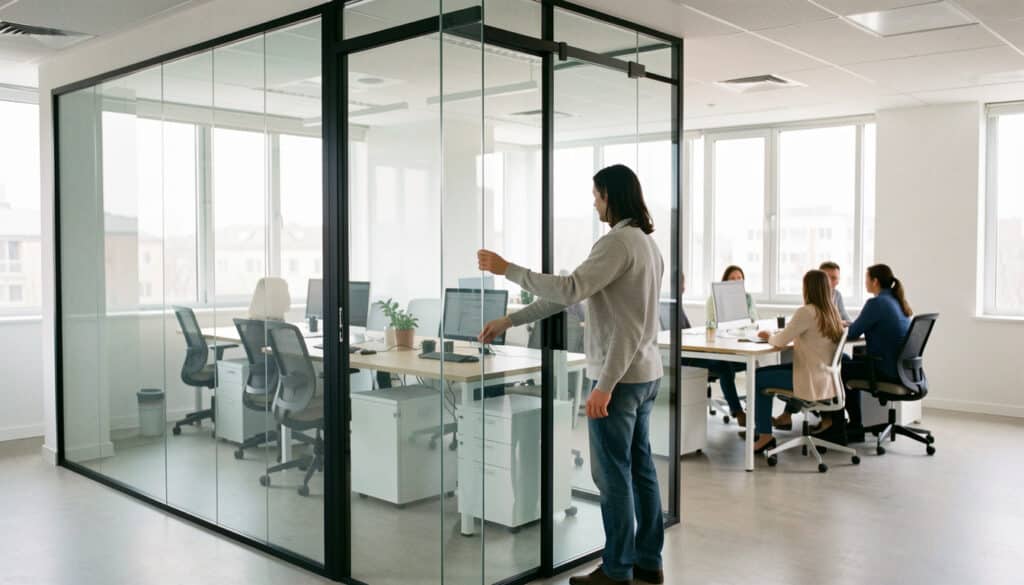 Cloison vitrée amovible de bureau : usages et atouts