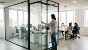 Cloison vitrée amovible de bureau : usages et atouts